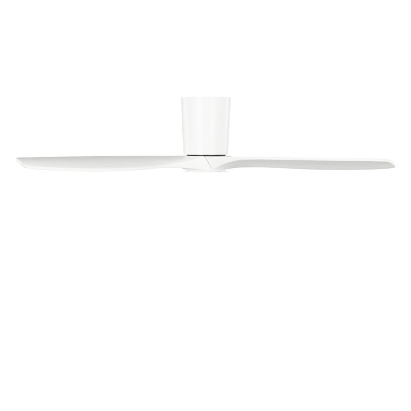 Seyra Smart Hugger LED Ceiling Fan, Matte White, Matte White, 52" Wide