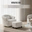 Fauteuil d'appoint pivotant en tonneau Wismestr