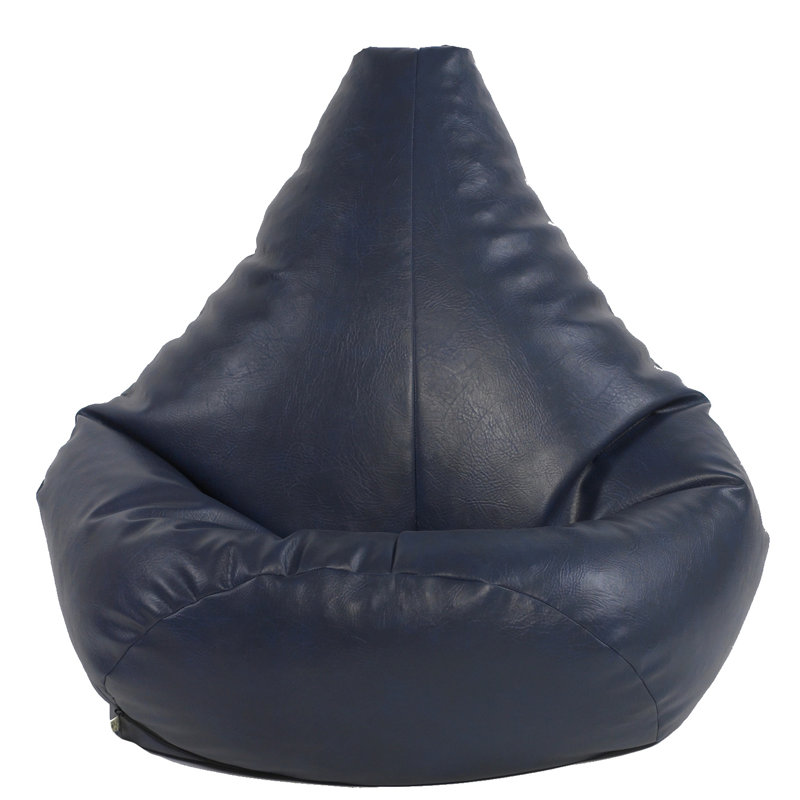 Bean Faux Leather Bean Bag, Blue