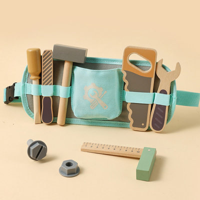 Freniland - Ensemble d'outils en bois pour enfants - Ensemble de jeu 9 pièces avec rangement pour 3 ans et plus