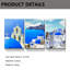 Paquet de 3, impression sur toile de dôme bleu Santorini, art mural 12 x 16 pouces pour balcon de loisirs