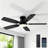 42 ''- Blade Modern Ceiling Fan with LED Lights and Remote Control, 6 Speeds Reversible DC Motor, 3 Color Lights, Timer, Double-sided Wood Blades-574784613-582943718