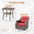 Oversized Outdoor Swivel Rocker Chairs Set 3 Piece With 1 Table And 2 Rocking & Swivel Chairs Support 350Lbs Wicker Outdoor Furniture Patio Conversation Set-2014954441