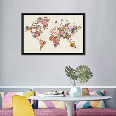 «Botanical Floral Map Light» par Wild Apple Portfolio - impression d'art graphique