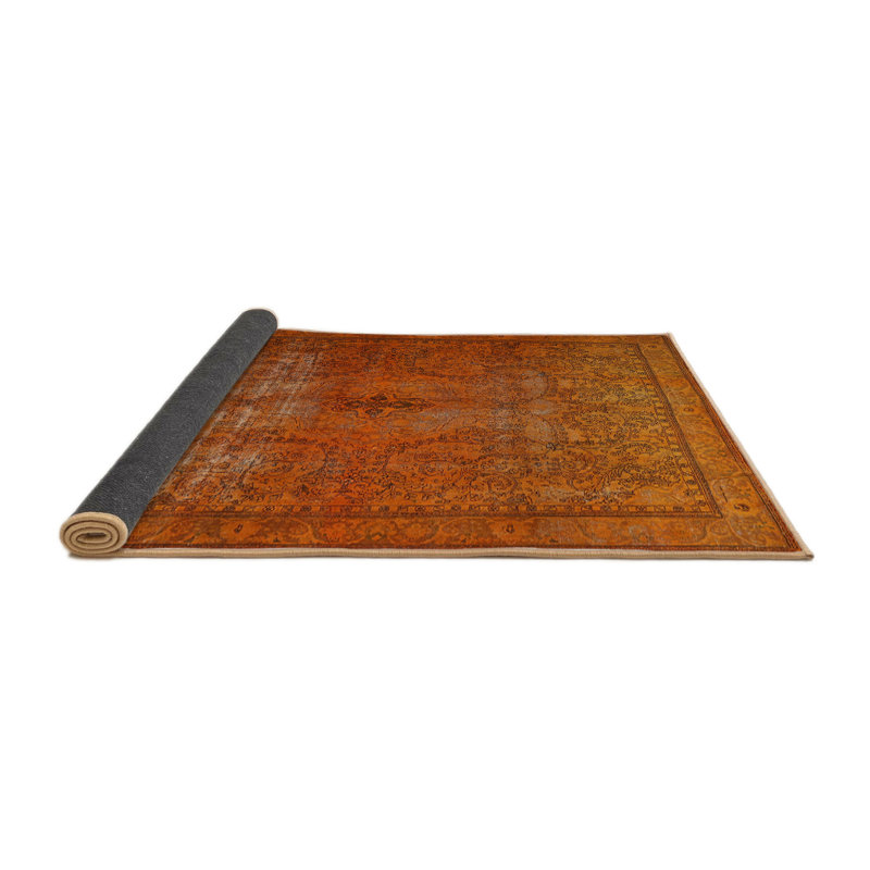 Tapis brun clair en laine Kersam, Rond 8 pi