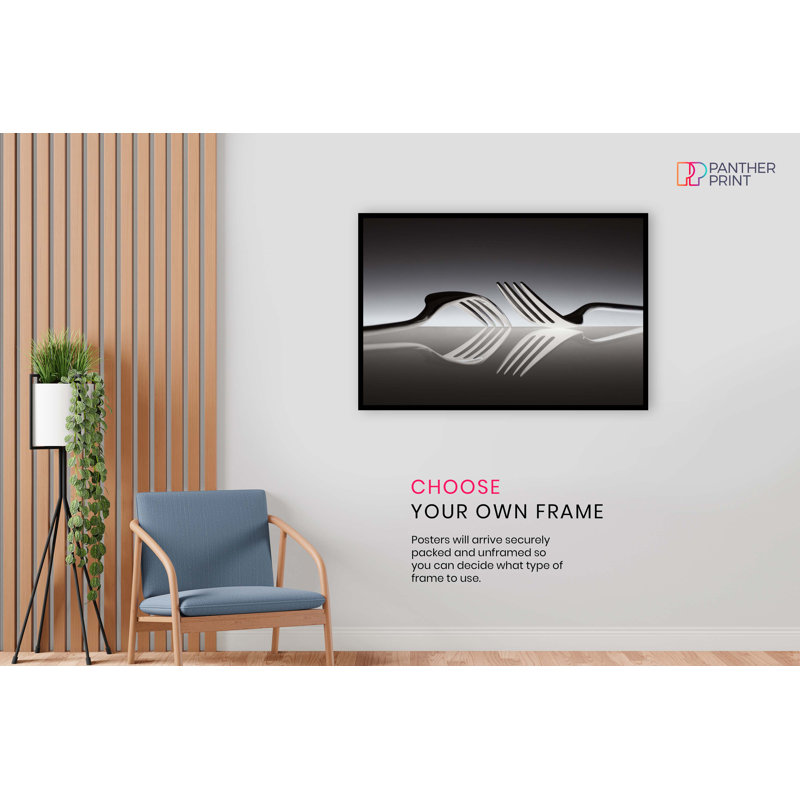 Up And Down Reflective Forks - No Frame Print, 51cm H x 76cm W