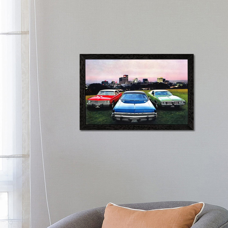 Dodge MonacoCharger, Dart - Print on Canvas, 66.04 cm H x 45.72 cm W, Black Floater Framed