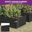Set of 2 Metal Raised Garden Bed, 180x90x54cm-1076018768-1076018774