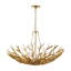Mid-cenury Modern Oversized Branching Basket Leaf Chandelier