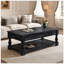 Table basse à plateau relevable avec tablette fixe Farmhouse
