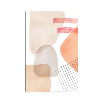 Neutral Abstract Shapes by Whales Way - Print on Canvas