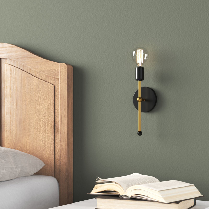 Keeley Wall Sconces, Black/ Brass
