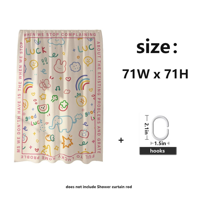 Rideau de douche en polyester