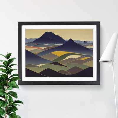 Welcoming Abstract Mountains - Framed Print