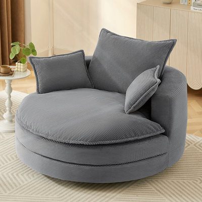 Fauteuil demi-tonneau pivotant