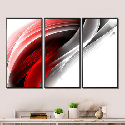" 3D Pink Silver Vertical Lines " 3 - Pieces