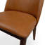 Chaise rembourrée en cuir italien moderne avec pieds en chêne