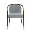 Chaise rembourrée moderne avec accoudoirs en métal-1063664032