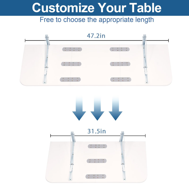 Wall Mounted Folding Table, Laundry Folding Wall Table, Folding Floating Laptop Table Dining Table