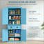 Armoire de cuisine, grande armoire de rangement autoportante, armoire de cuisine traditionnelle avec 4 portes, tiroir et 3 tablettes réglables pour la salle à manger