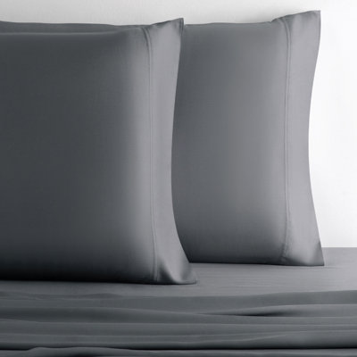 Cariloha Retreat 2-Piece Sateen Pillowcase Set | Lyocell Material | Breathable, Corner Straps, Extra soft & Cooling