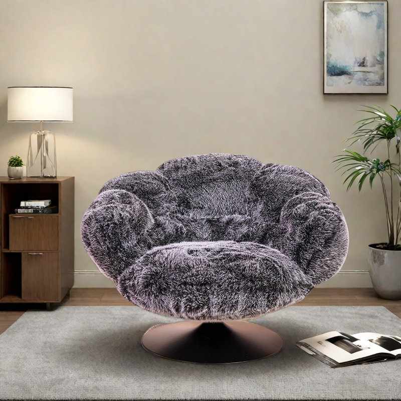 Lounge chair with 360° rotation, Gray