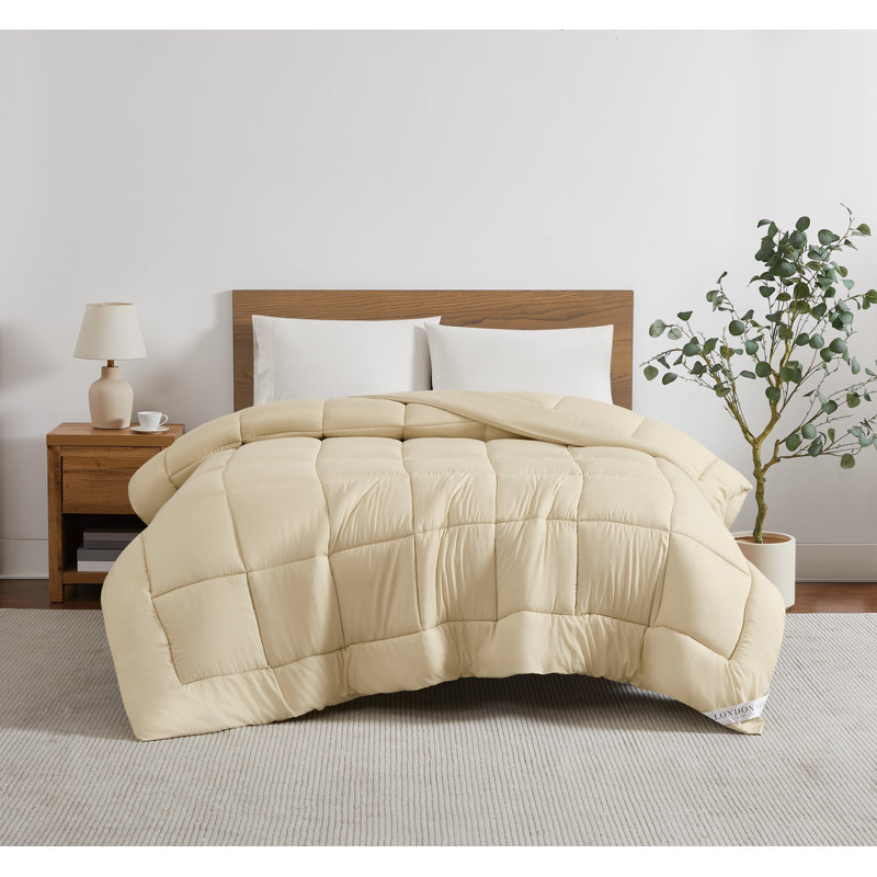 London Fog Ultra Soft Down Alternative Comforter, Khaki, Queen
