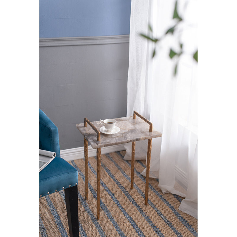 Kristiansand Stone Top End Table