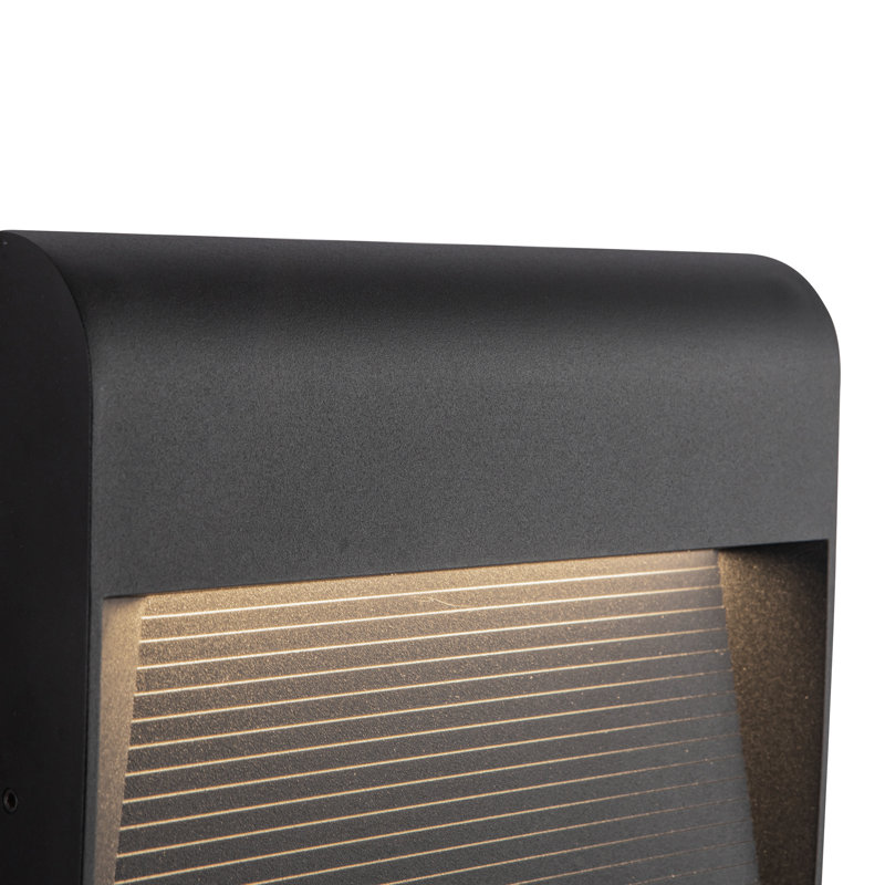 Casa - Light LED Outdoor Wall Light, Black, 8.25" H x 8.25" W x 1" D