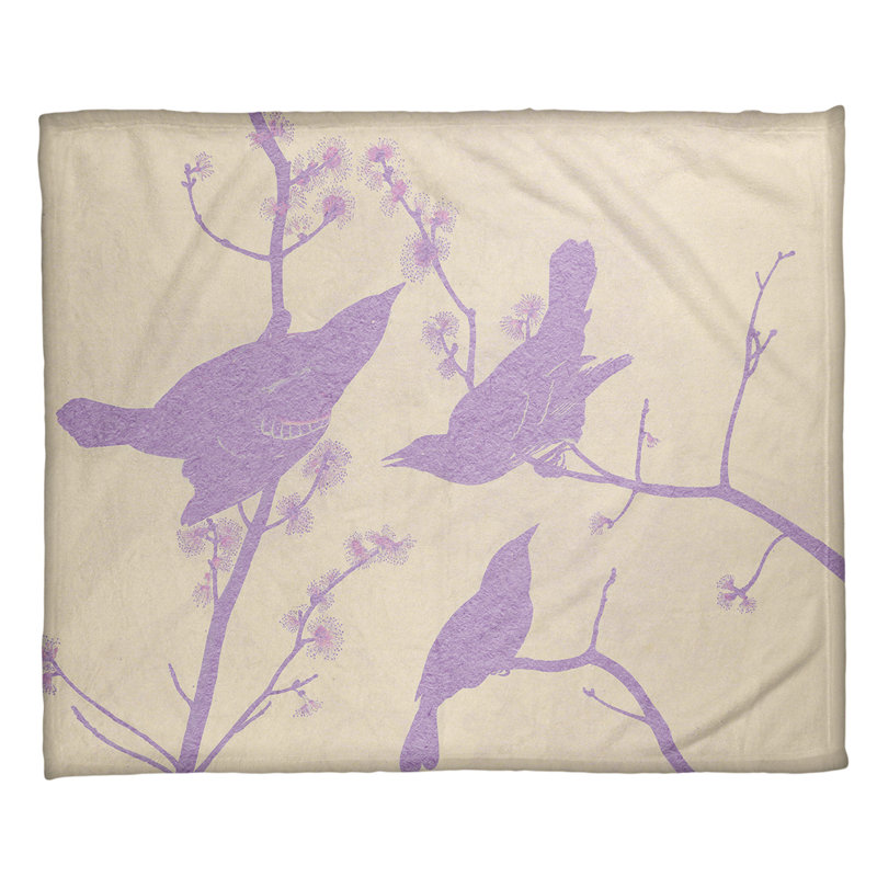  Jeté polaire à oreilles Starling, Jaune / Mauve