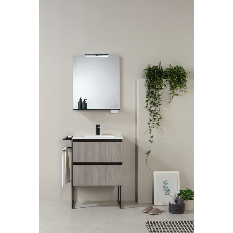 Ensemble de meuble-lavabo simple 29 po Koge, Gris sable