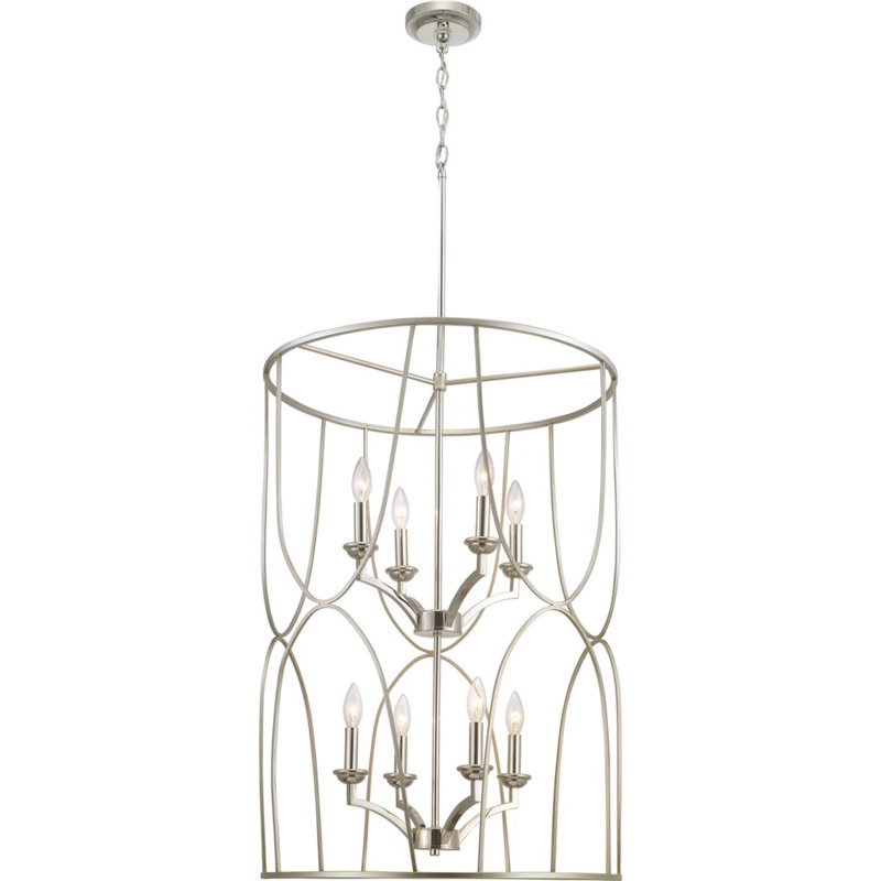 Stafford 8 - Light Single Pendant, Silver Ridge