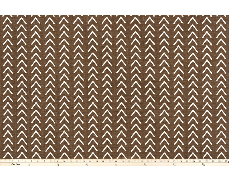 Housse de coussin carré 100% coton chocolat brun boho, H 19,5 po x l 19,5 po, Brun caramel / blanc