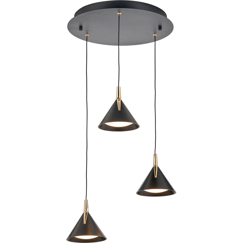 Tescott 3 - Light Matte LED Cluster Pendant