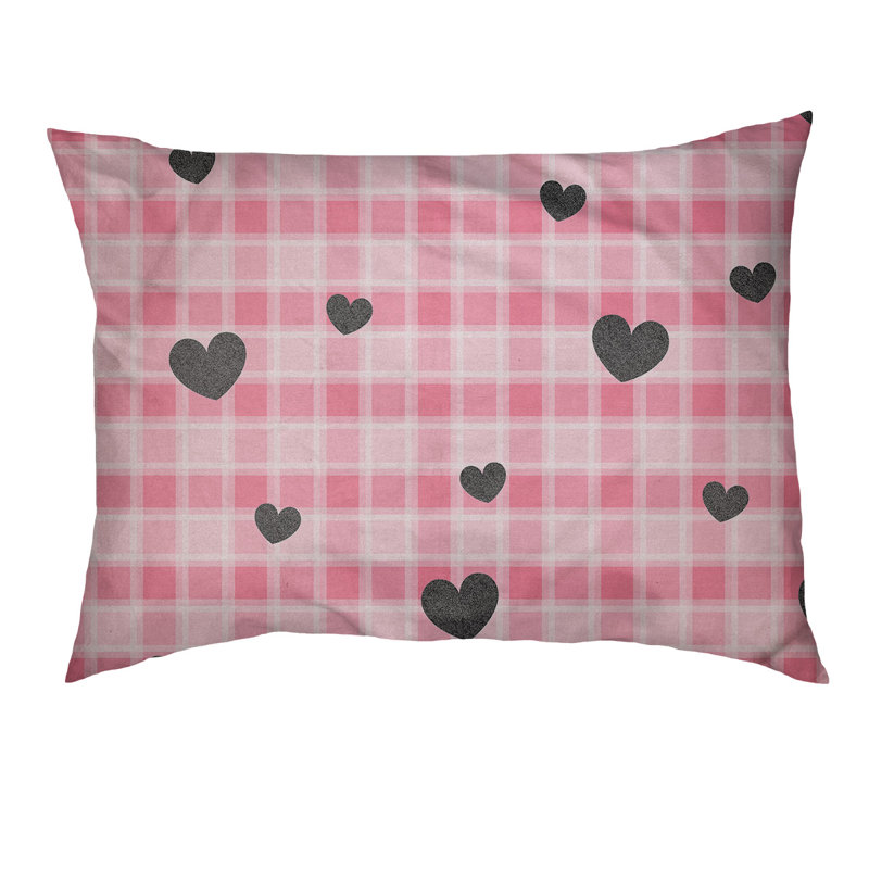 Oreiller pour chien d’extérieur écossais st day, Paillettes noires, Très grand (l 50 po x P 40 po x H 7 po)