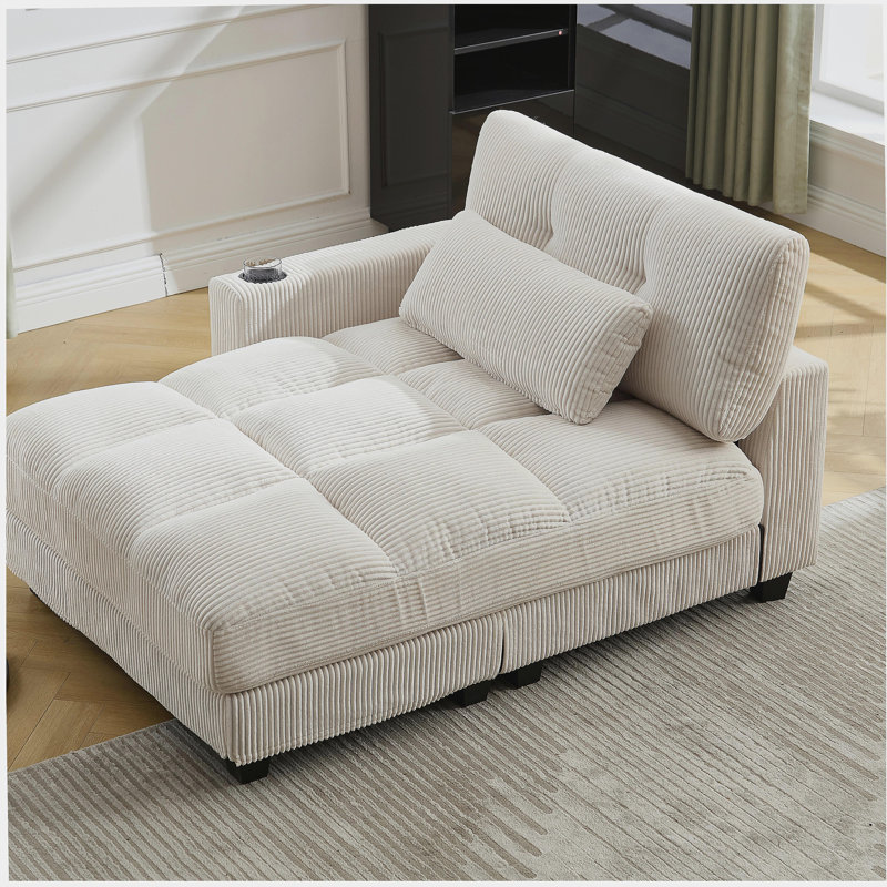 UNITED WE WIN sofa bed, extra-large lounger, comfortable cloud sofa, Beige