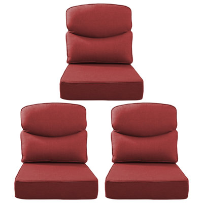 Coussins de siège Allo Luxury Smile 24 x 24 x 6, coussin de siège profond en oléfine résistant à l'eau