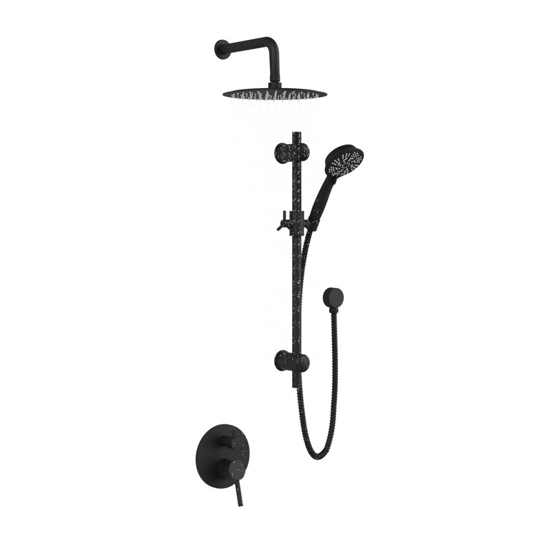 Chrome Multi-Head Adjustable Height Wall Mounted Shower System