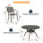 Tsavag 4 - Person Metal Patio Dining Set with Round Table-1929598933