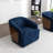 Andretta Linen Swivel Barrel Chair-2097689805