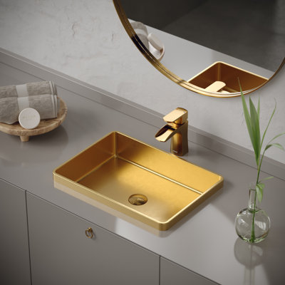 Karran Cinox 14.25'' Stainless Steel Rectangular Bathroom Sink