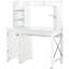 Bureau d'ordinateur de ferme avec huche et armoire, bureau à domicile avec rangement, pour bureau,-1655901300