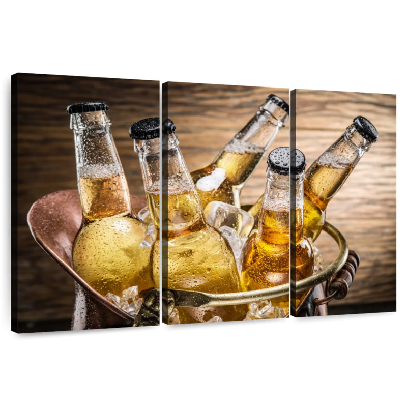 Yarlin Cold Beer Bottles, 28" H x 45" W