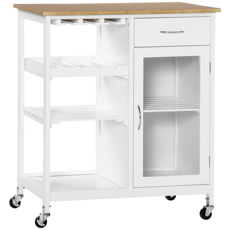 Îlot de cuisine roulant avec rangement, chariot de cuisine