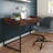 Ralston Solid Acacia Wood and Metal Modern Industrial Writing Desk with 2 Drawers and Flip-Down Keyboard Tray-1354434601-1372053644