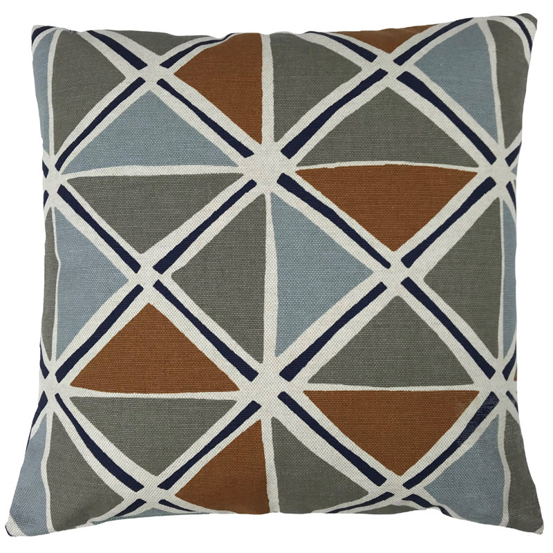 Indiya Indiya Geometric Pillow, 18" x 18", Grey