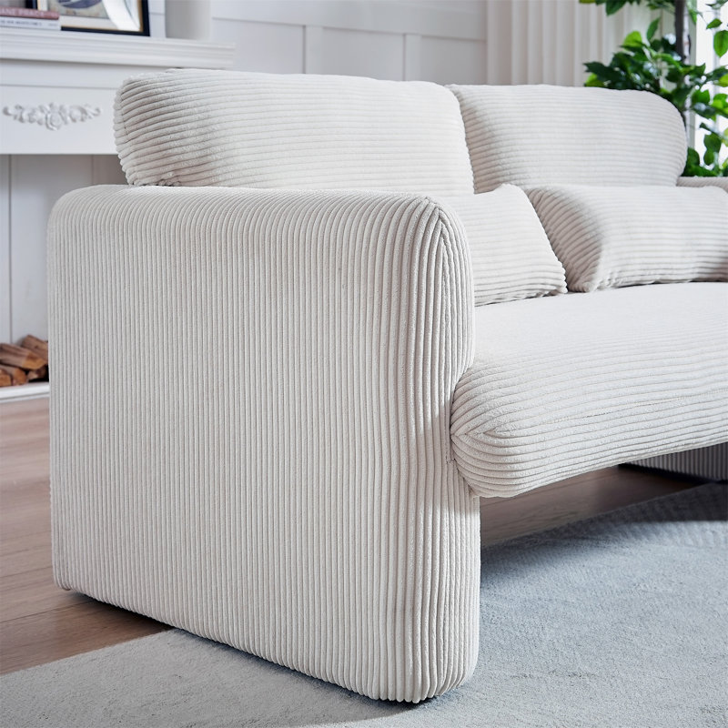 60"Corduroy Fabric Sofa