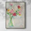 Painterly Soft Bouquet I, reproduction encadrée - bois massif