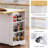 53Inch Large Kitchen Island With Drop Leaf, Power Outlet, Door Internal Storage Rack, Rolling Kitchen Cart On 5 Wheels With 5 Open Side Racks For Kitchen, Dining Room,White(Not Include Bar Stools)-1135998179