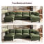  Canapé modulaire en chenille de 143,7 po avec repose-pieds avec rangement, housses de coussin lavables, accoudoirs rembourrés, coussins profonds très épais, assemblage sans outil, vert-119979833